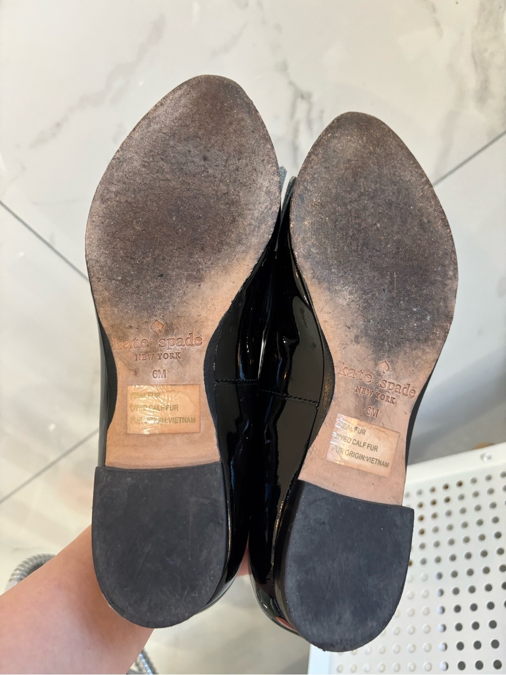 SOLD Kate Spade Trophy Leopard Calf Hair Patent Leather Kiltie Loafers - Size 6M - Picture 5 of 13